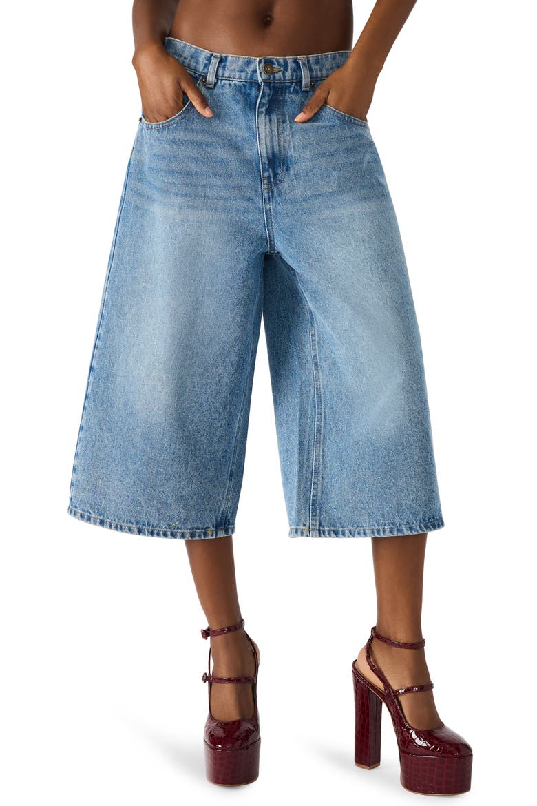 Brea Low Rise Longline Bermuda Denim Shorts, Main, color, FOREVER BLUE