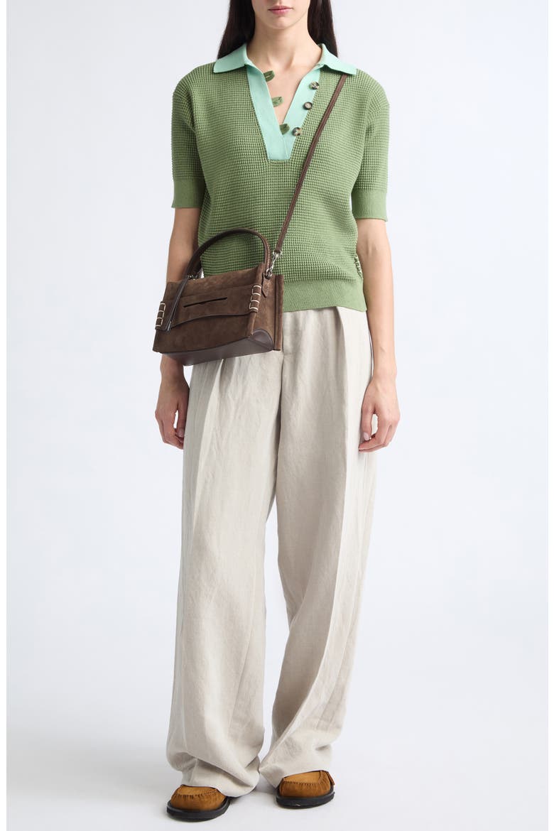 Linen & Nylon Straight Leg Pants, Alternate, color, NATURAL