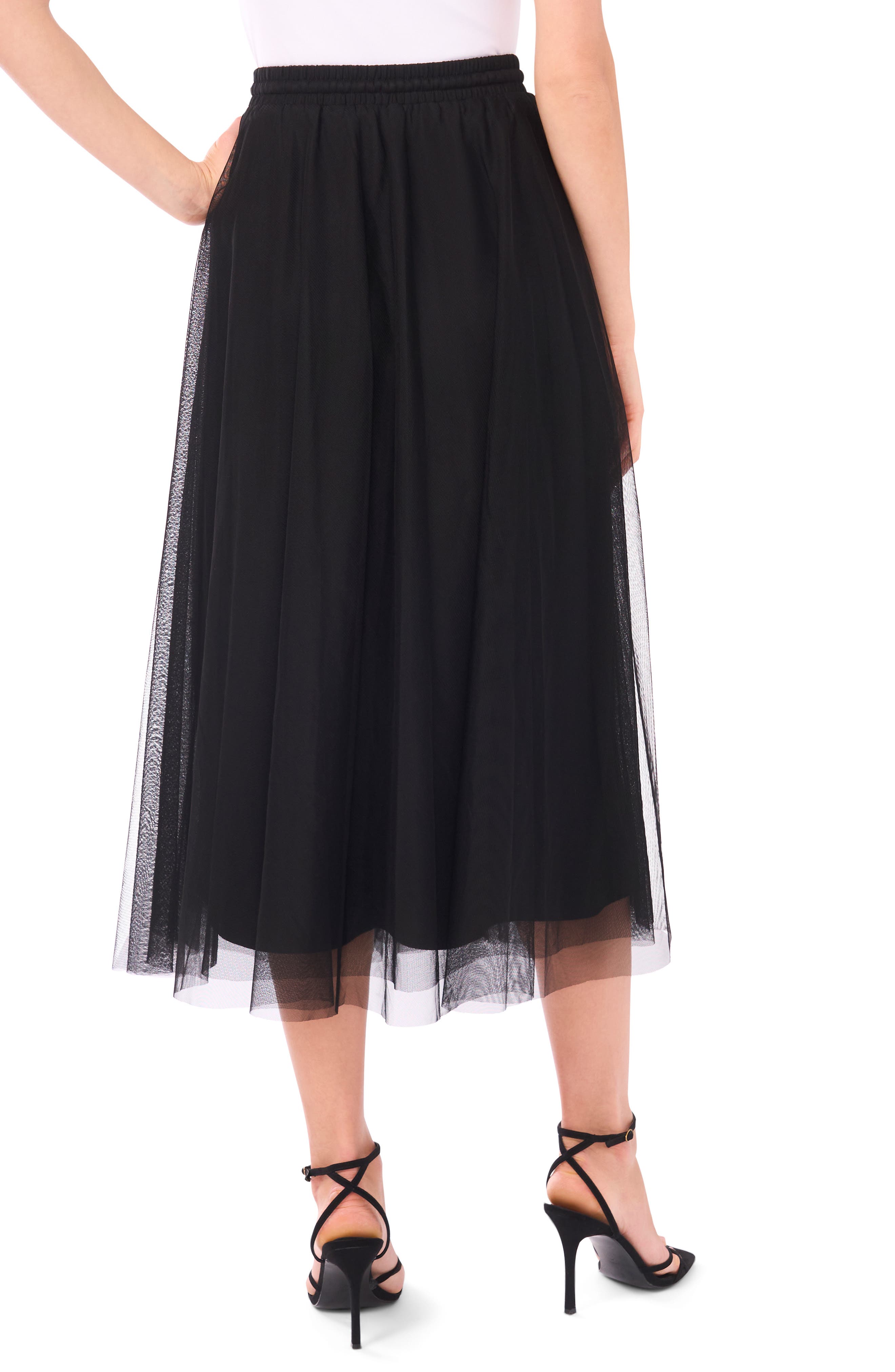 Bow Tulle Midi Skirt - image 2