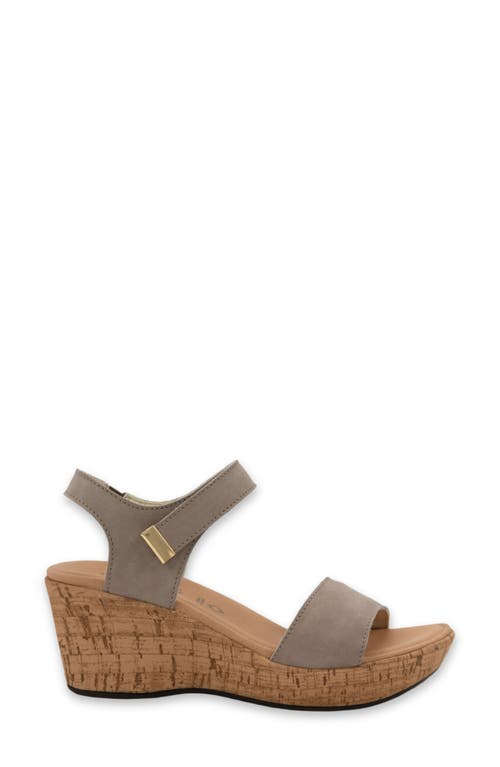 Naot Summer Platform Wedge Sandal In Stone Nubuck