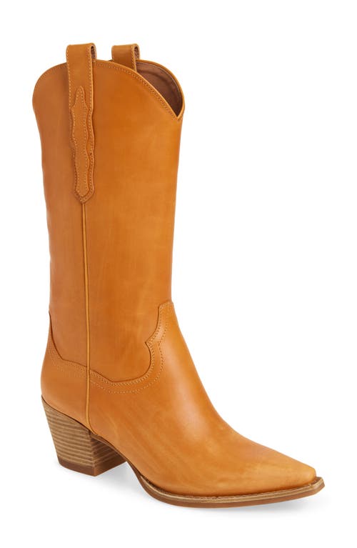 Jeffrey Campbell Dagget Western Boot In Dark Beige Sanded