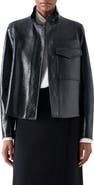 Akris punto Faux Lacquer Leather Jacket