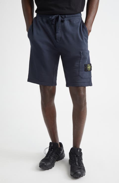 Cotton Fleece Cargo Bermuda Shorts