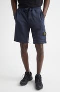 Stone Island Cotton Fleece Cargo Bermuda Shorts