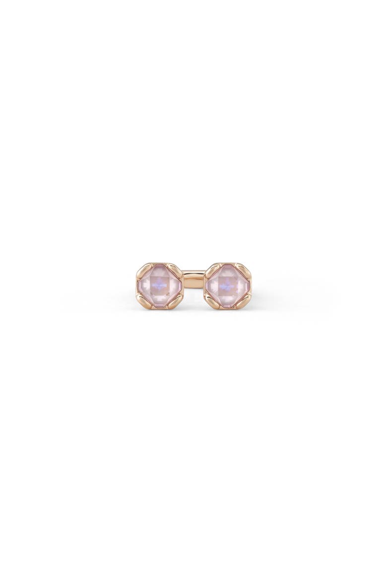 Twin Pink Crystal Ring, Alternate, color, Gold