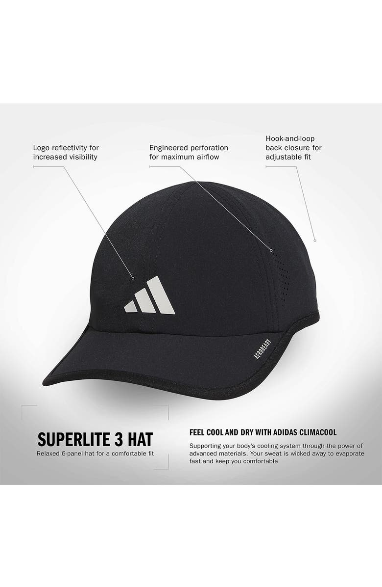 adidas SuperLite 3 Baseball Cap, Alternate, color, Black/Silver Reflective