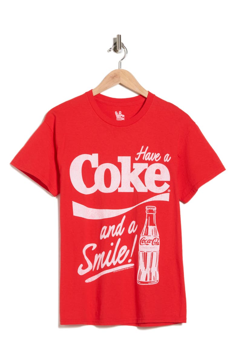 Junk Food Have a Coke Cotton Graphic T-Shirt, Alternate, color, Red