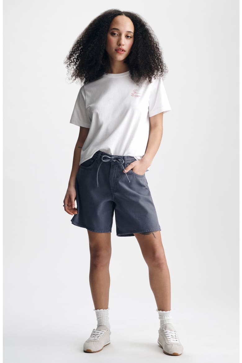 Morgan Belted Denim Shorts, Alternate, color, FOLKSTONE COLORED DE