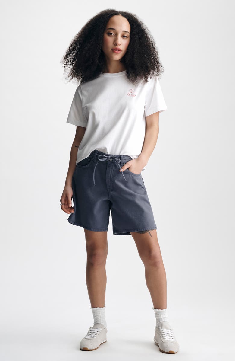 Brooklyn Industries Morgan Belted Denim Shorts, Alternate, color, Folkstone Colored De