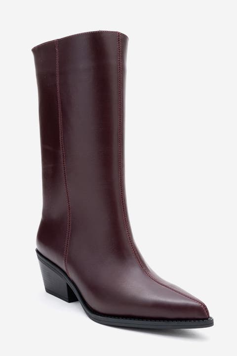Juana Leather Pointed Toe Boot