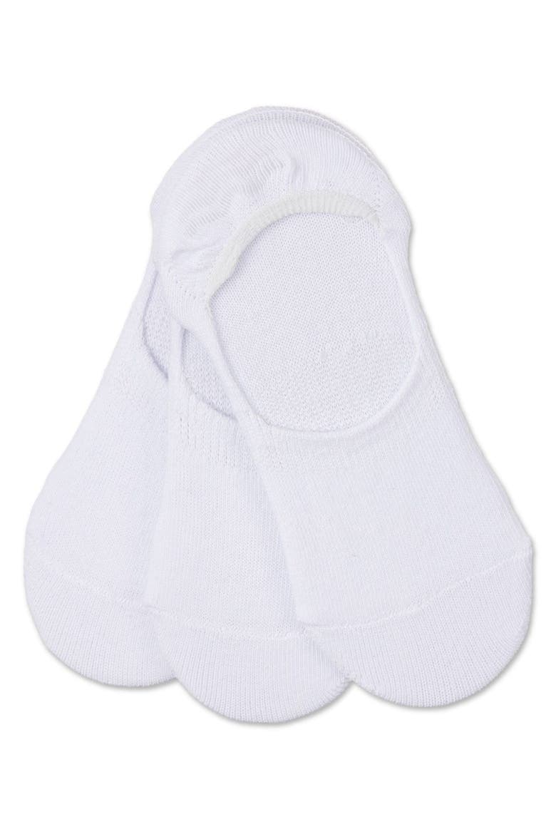 3 Pair Pack Hi-Cut Liner Socks, Alternate, color, White-White-White