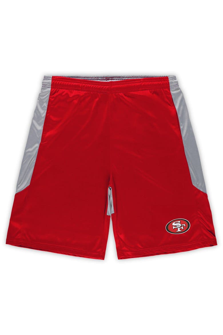 Men's Fanatics Scarlet San Francisco 49ers Big & Tall Team Logo Shorts, Alternate, color, Scarlet