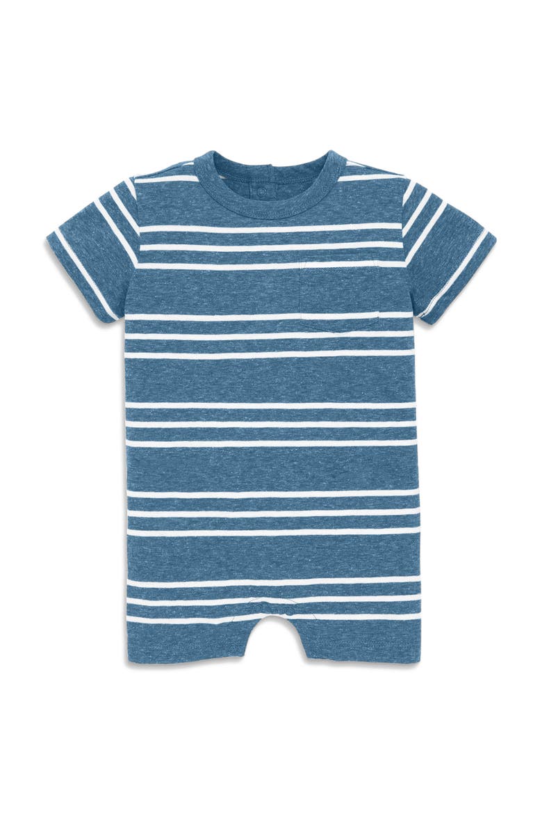 Baby Heathered Pocket Shortie In Stripe, Main, color, Moonlight White Stripe
