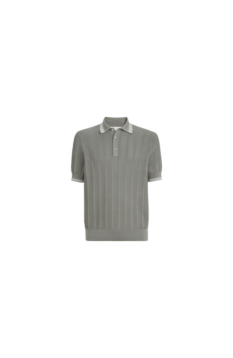 Cotton knit polo
