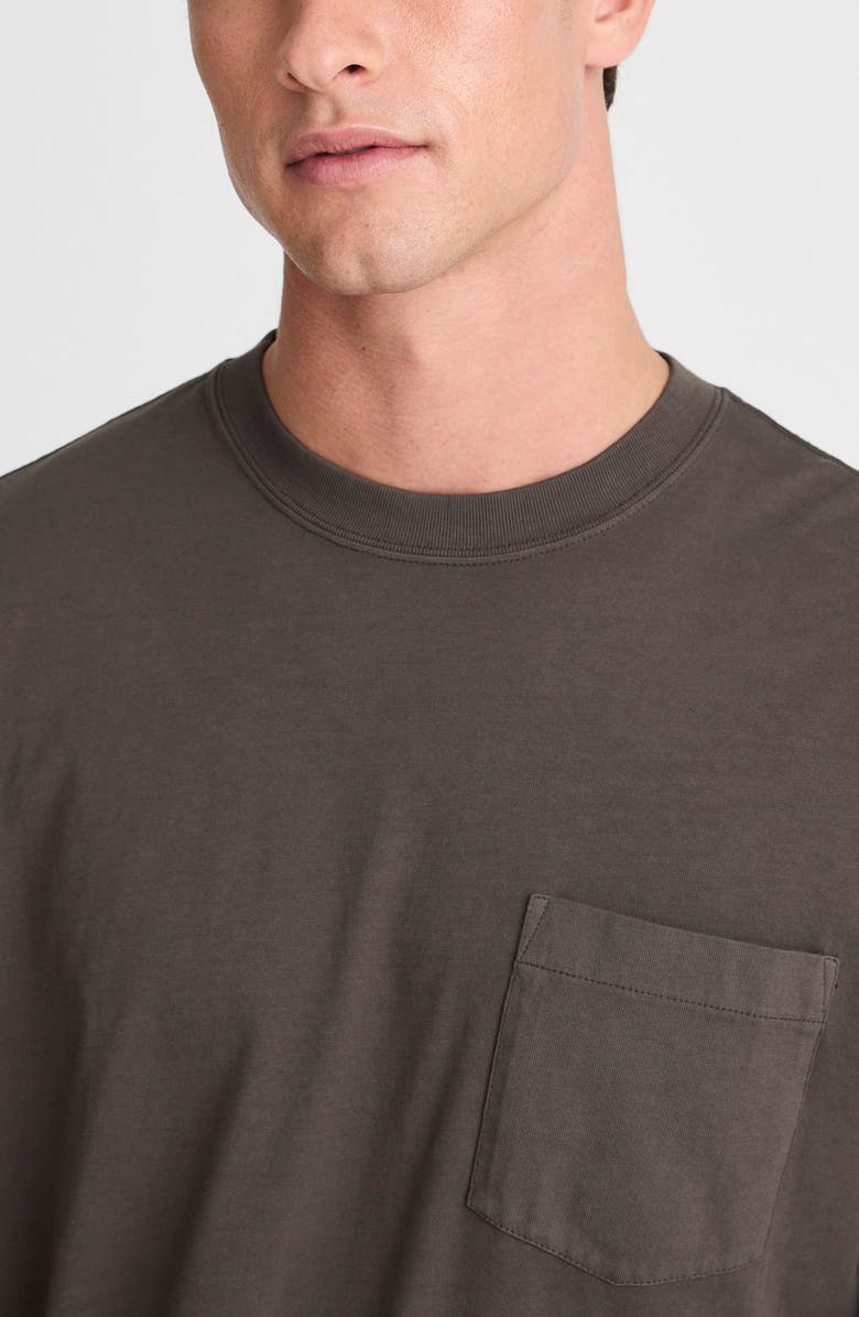 Madewell The Vintage Long Sleeve Pocket T-Shirt, Alternate, color, Almost Black