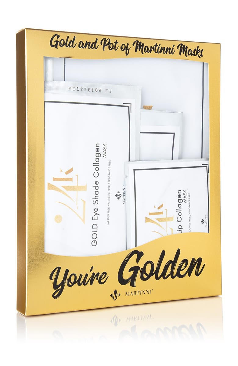 MARTINNI MASKS You're Golden 6-Piece Mask Set, Alternate, color,