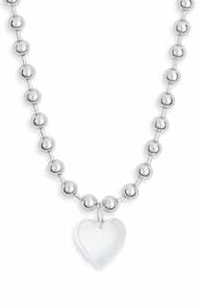 Clear Heart Pendant Necklace