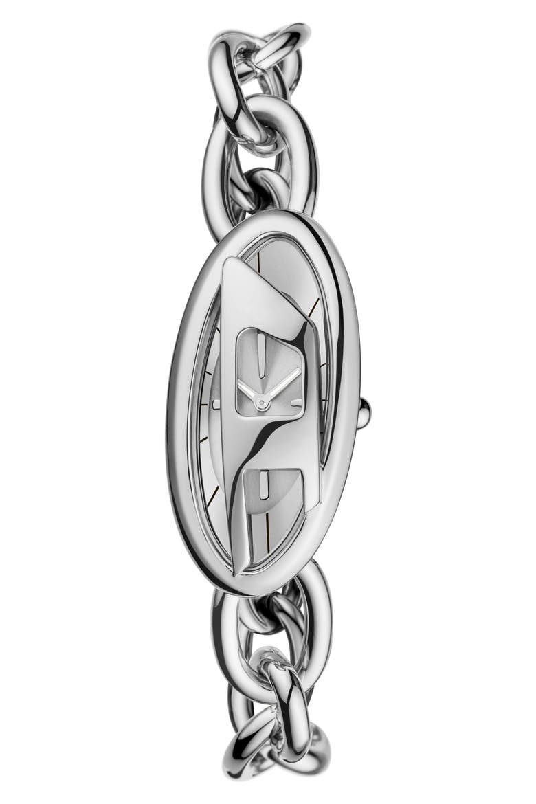 D-Era Oval Bracelet Watch, 39mm x 19mm, Main, color, SILVER