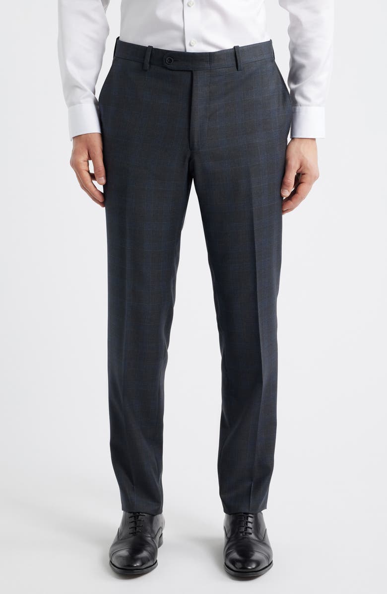 Peter Millar Hartford Classic Fit Charcoal Plaid Wool Suit, Alternate, color, Charcoal