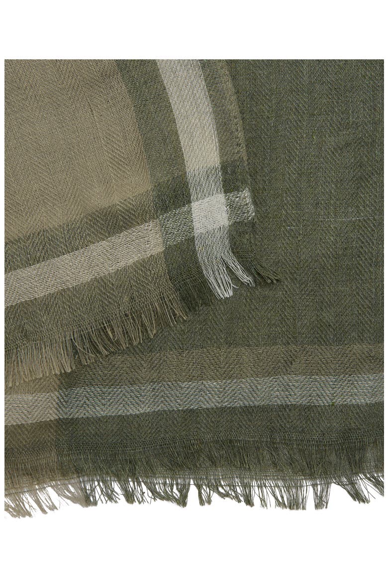 Herringbone Frayed Scarf, Alternate, color, KHAKI GREEN