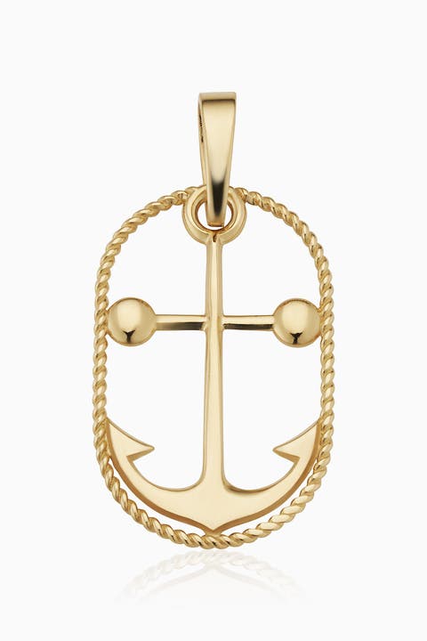 14K Yellow Gold My Anchor Charm