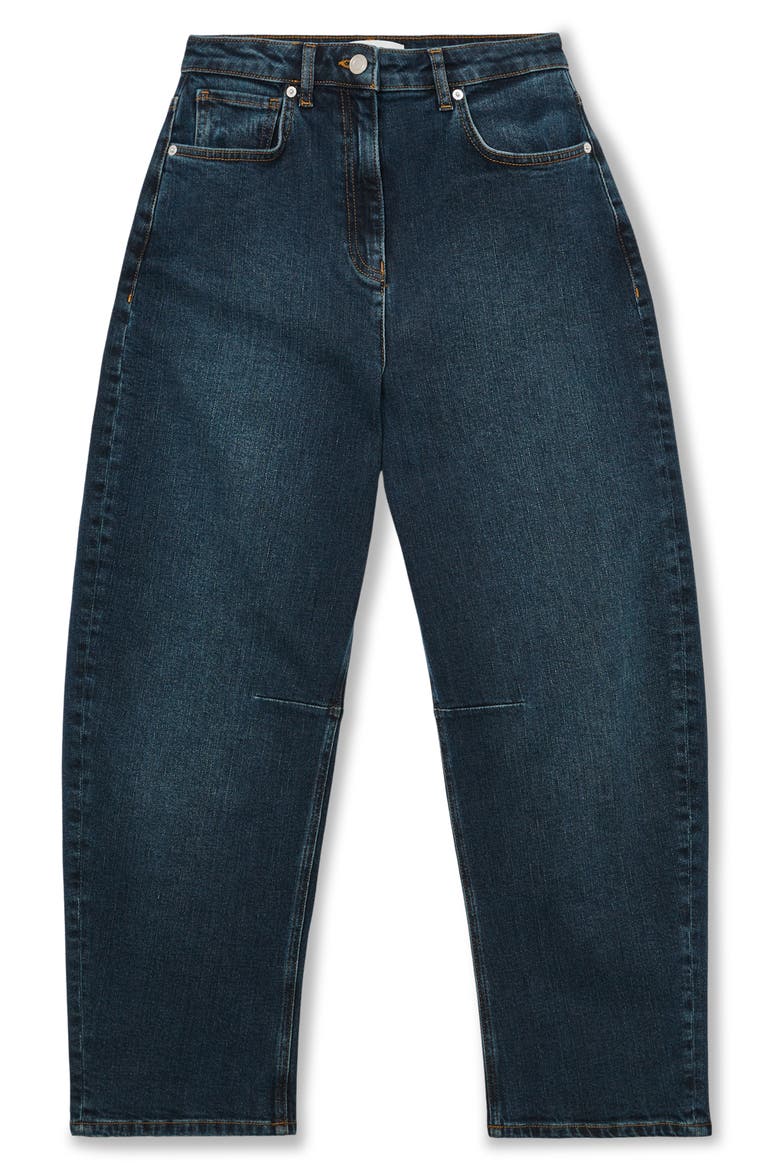 Levitt High Waist Barrel Leg Jeans, Alternate, color, ANTIQUE MID BLU
