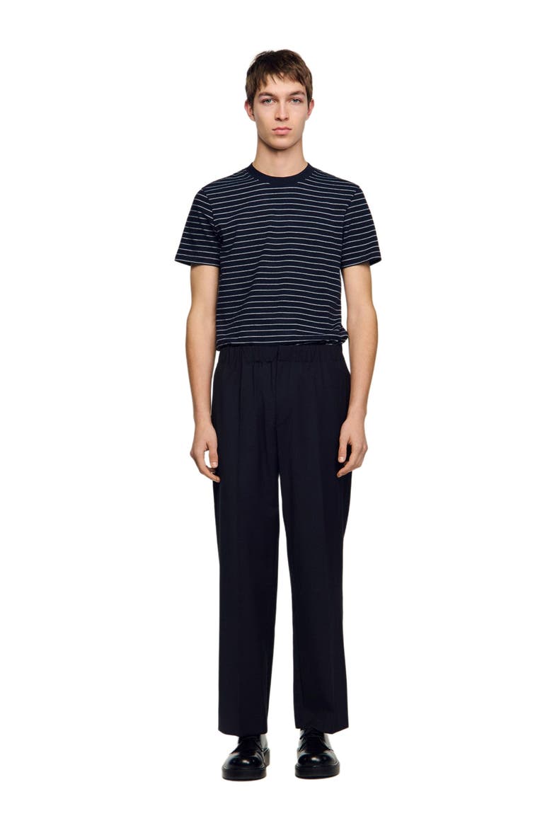 Wide-leg trousers, Alternate, color, Navy blue
