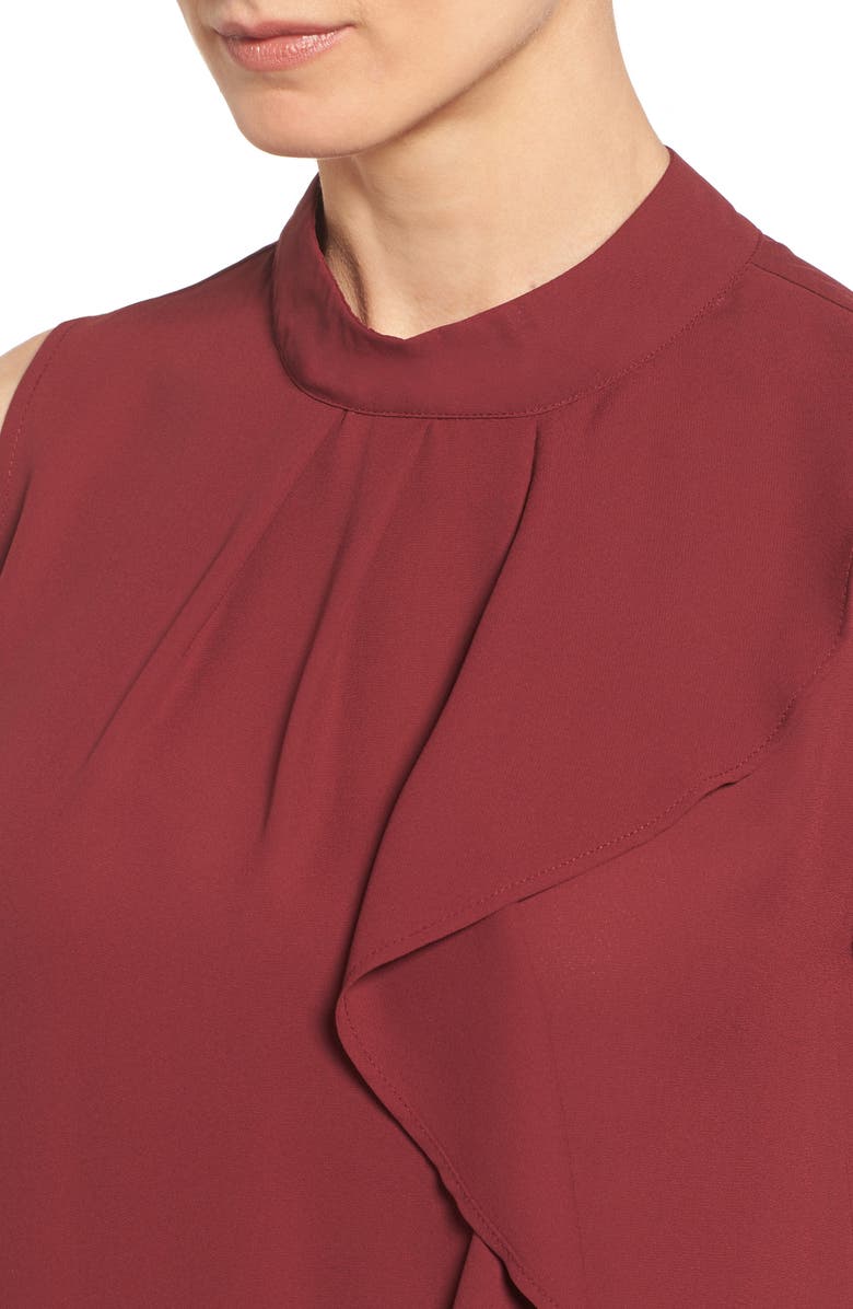 Bobeau Sleeveless Ruffle Front Blouse, Alternate, color, 
