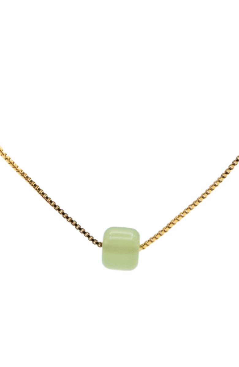 seree Beetle Green bead jade necklace, Main, color, Light Green