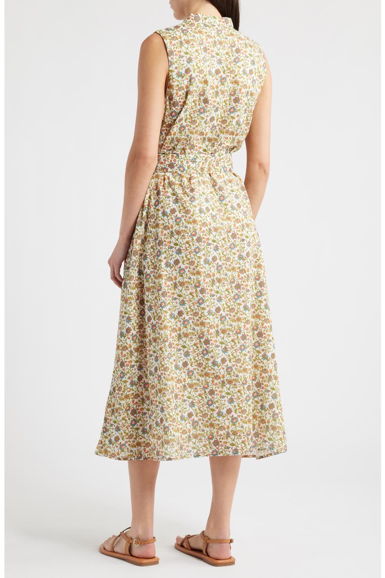 Cheyenne Floral Organic Cotton Midi Shirtdress, Alternate, color, VITI FLORA PRINT