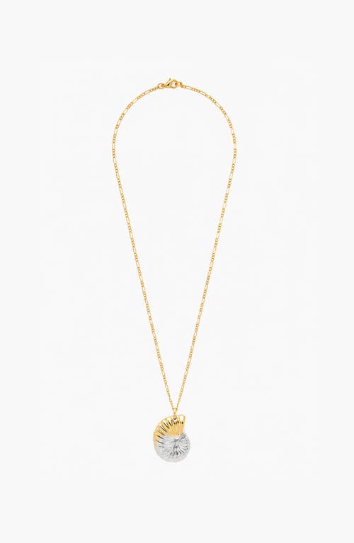 Yoj Coral Maxi Necklace In Two Tone In Gold