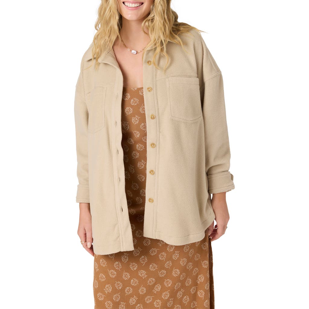 O'neill Rune Fleece Shirt Jacket In Gray