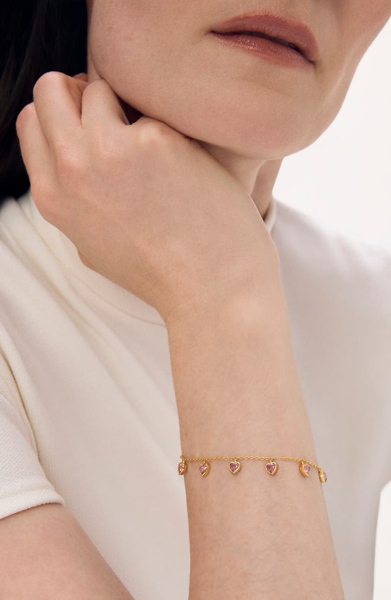 Dean Davidson Cherie Heart Charm Bracelet, Alternate, color, Pink