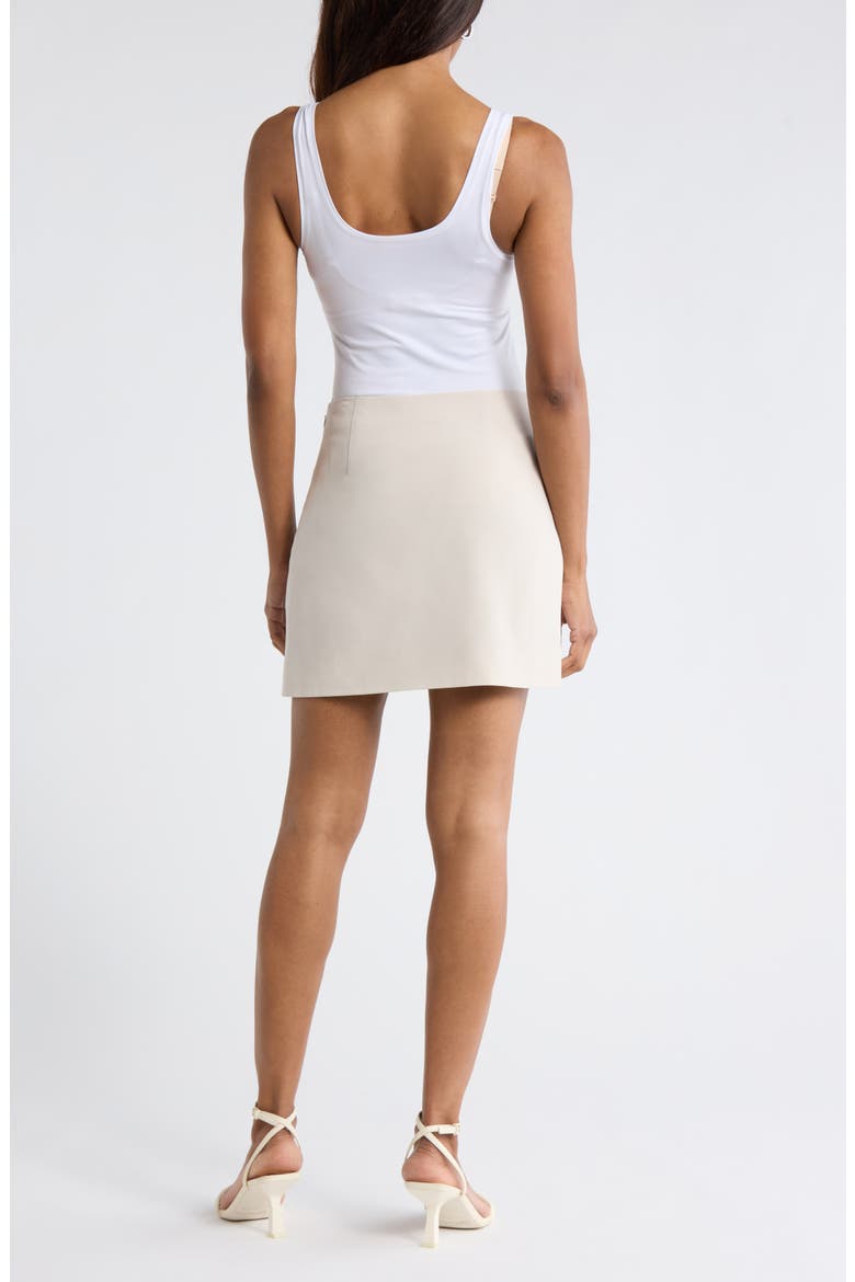 Split Front Miniskirt, Alternate, color, BEIGE PUMICE