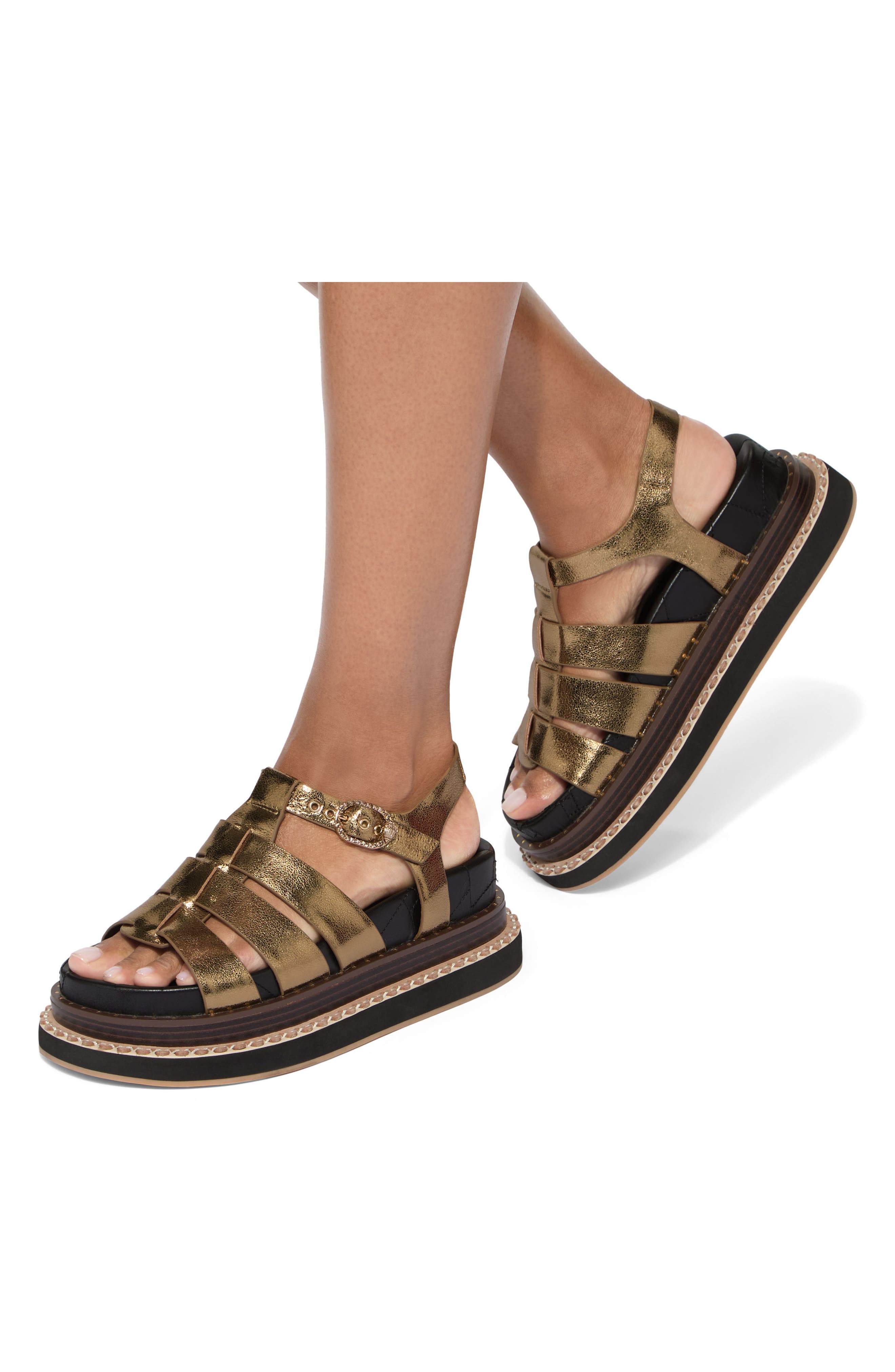 Kurt Geiger London Orson Fisherman Sandal, Alternate, color, Rust/ Copper