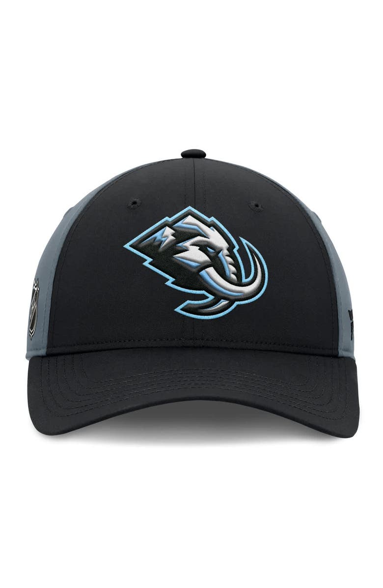FANATICS Men's Fanatics Black/Charcoal Utah Mammoth Primary Logo Adjustable Hat, Alternate, color, Black