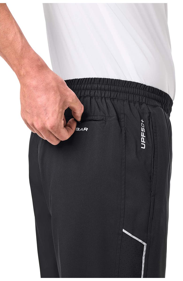 Coolibar Men's Tennis Shorts - UPF 50+ Sun Protection - Outpace, Alternate, color, Black