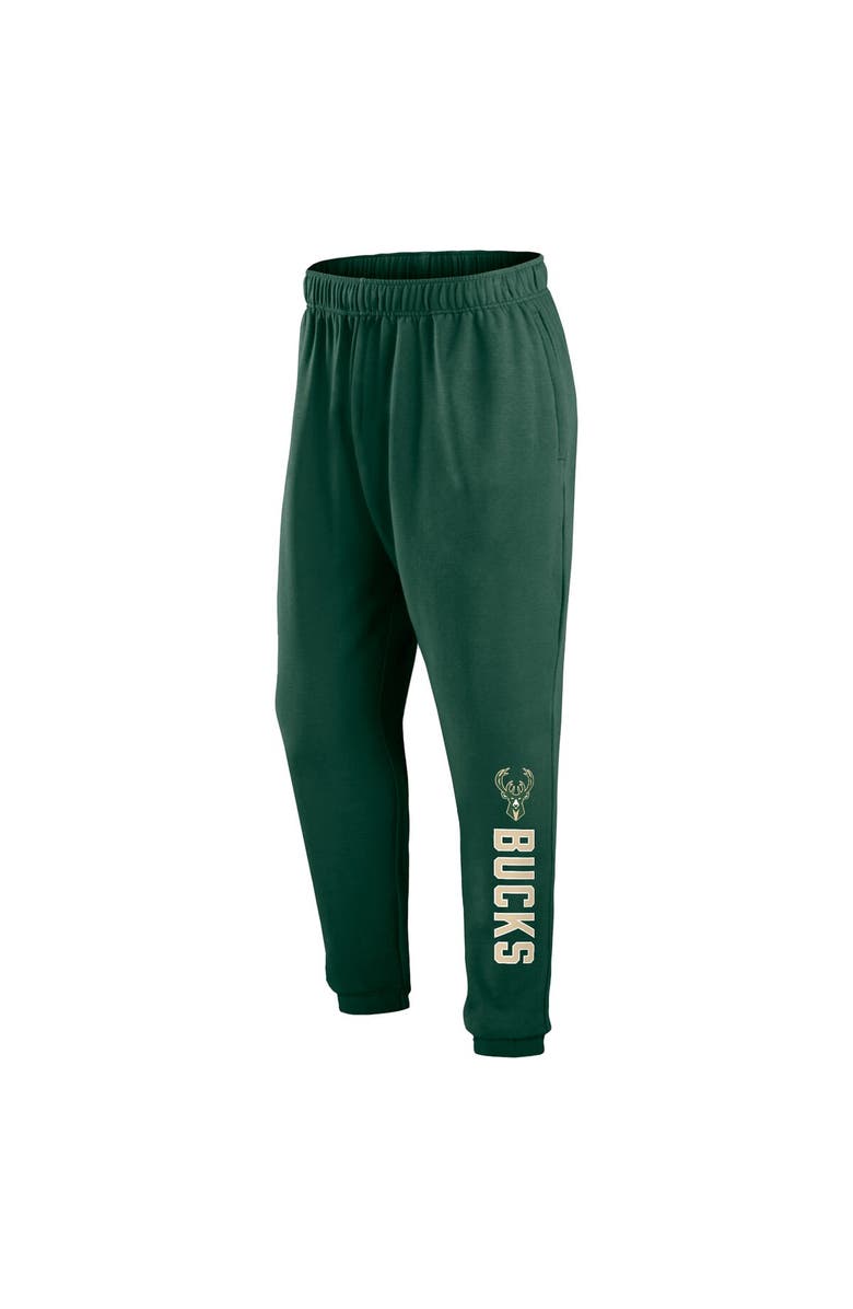 FANATICS Men's Fanatics Branded Hunter Green Milwaukee Bucks Big & Tall Chop Block Pants, Alternate, color, Hunter Green
