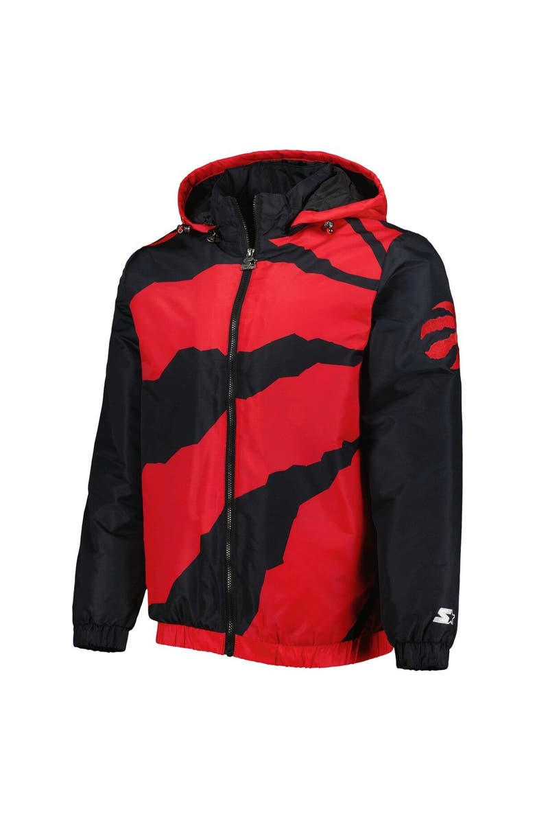 STARTER Men's Starter Red Toronto Raptors The Triple Double Full-Zip Hoodie Jacket, Alternate, color, Red