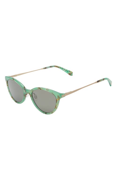 Eyebobs Statuette 51mm Polarized Cat Eye Sunglasses In Jade Marble/gunmetal