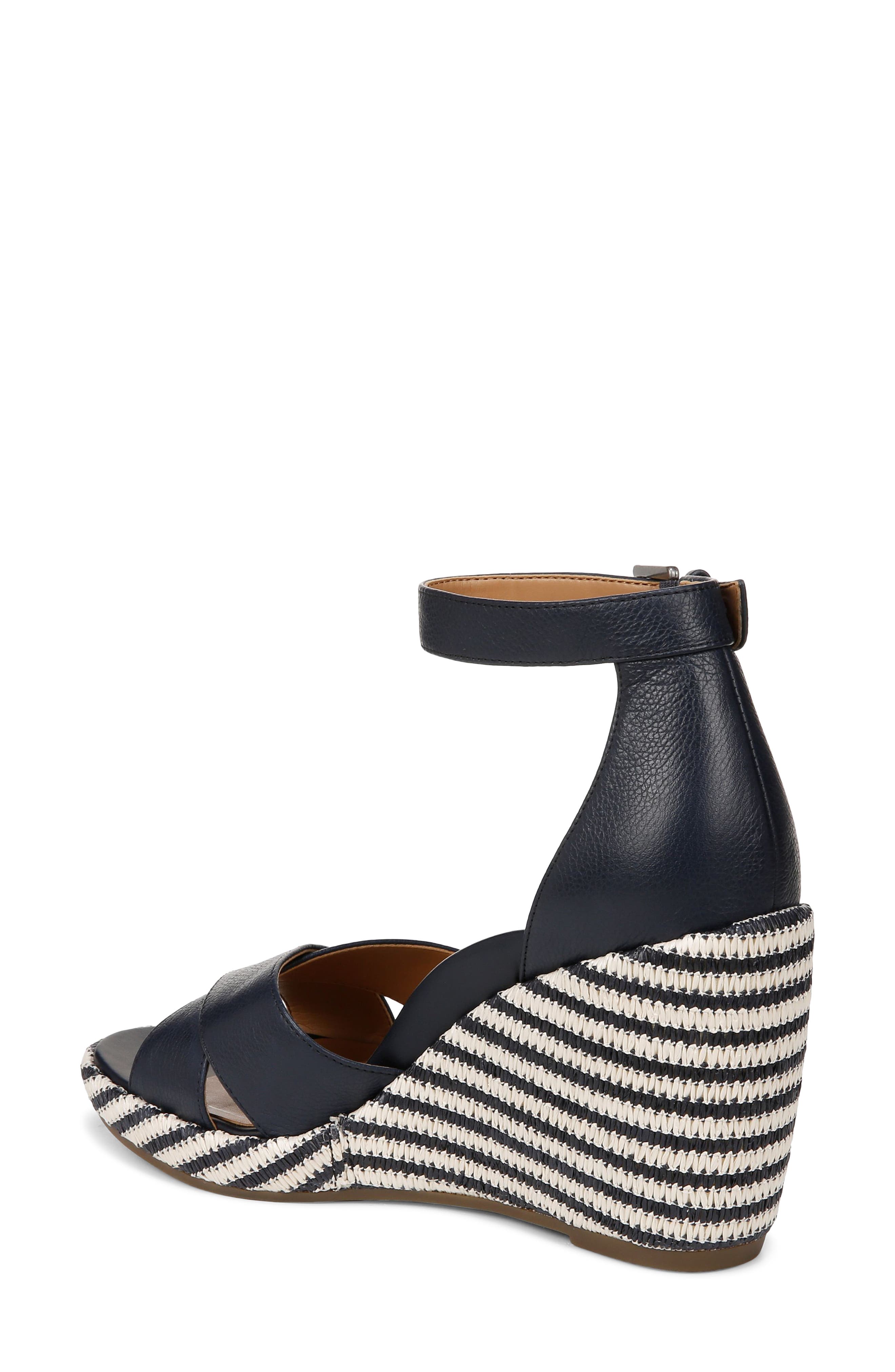 Marina Ankle Strap Wedge Sandal, Alternate, color, NAVY
