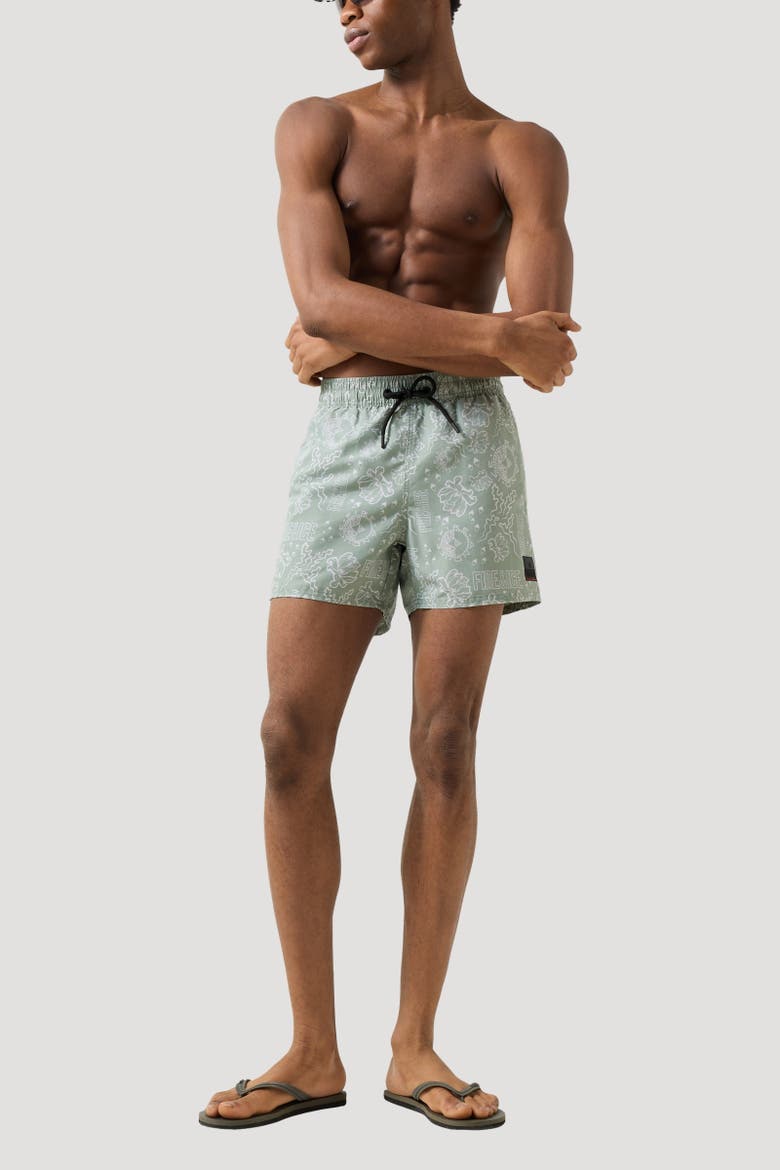 Nelson Swim Shorts, Alternate, color, Eucalyptus/white