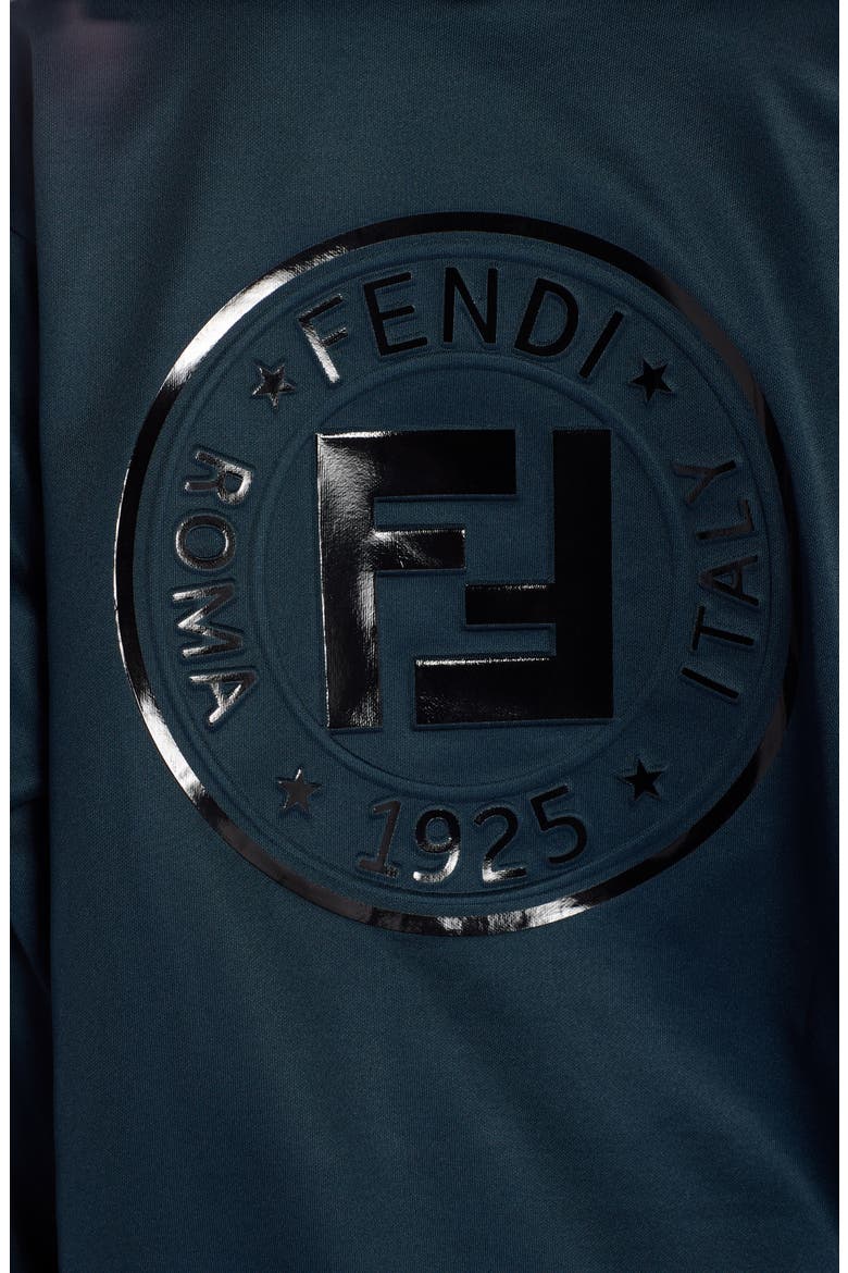 FF Logo Hooded Jersey Jacket, Alternate, color, F19EJ NAVY