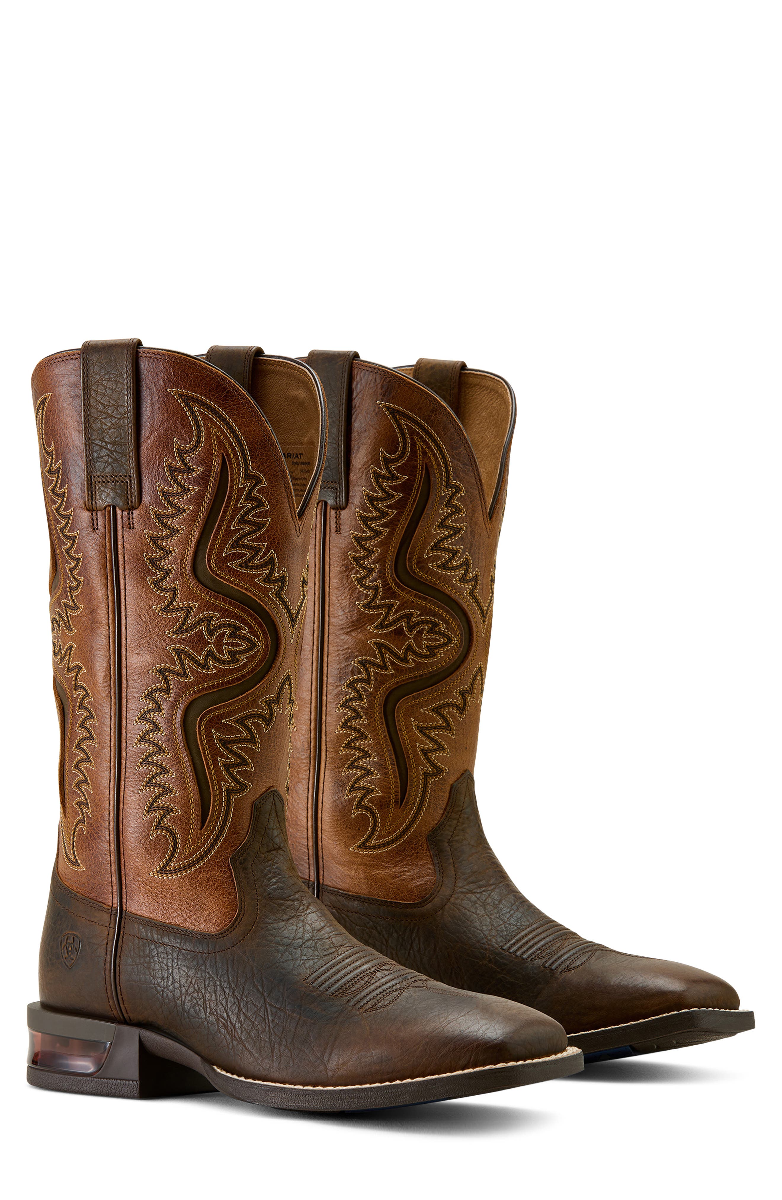 Captivate Wide Square Toe Cowboy Boot, Alternate, color, BROWN