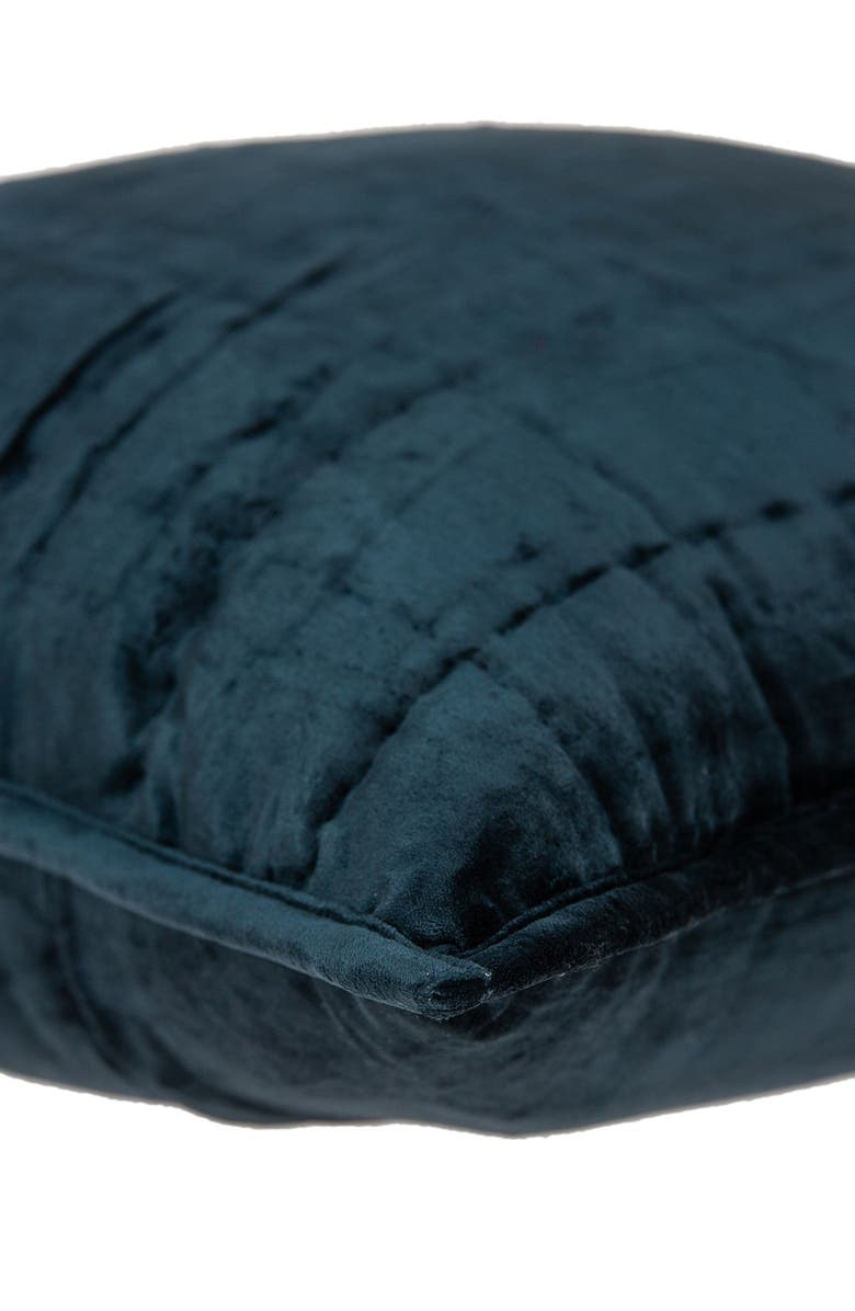 PARKLAND COLLECTION Cerro Transitional Solid Quilted Pillow - 20" x 20" - Dark Blue, Alternate, color, Dark Blue