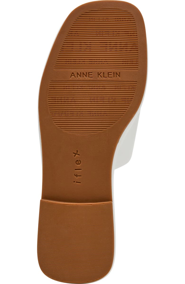 Anne Klein Khloe Crossover Strap Slide Sandal, Alternate, color, White