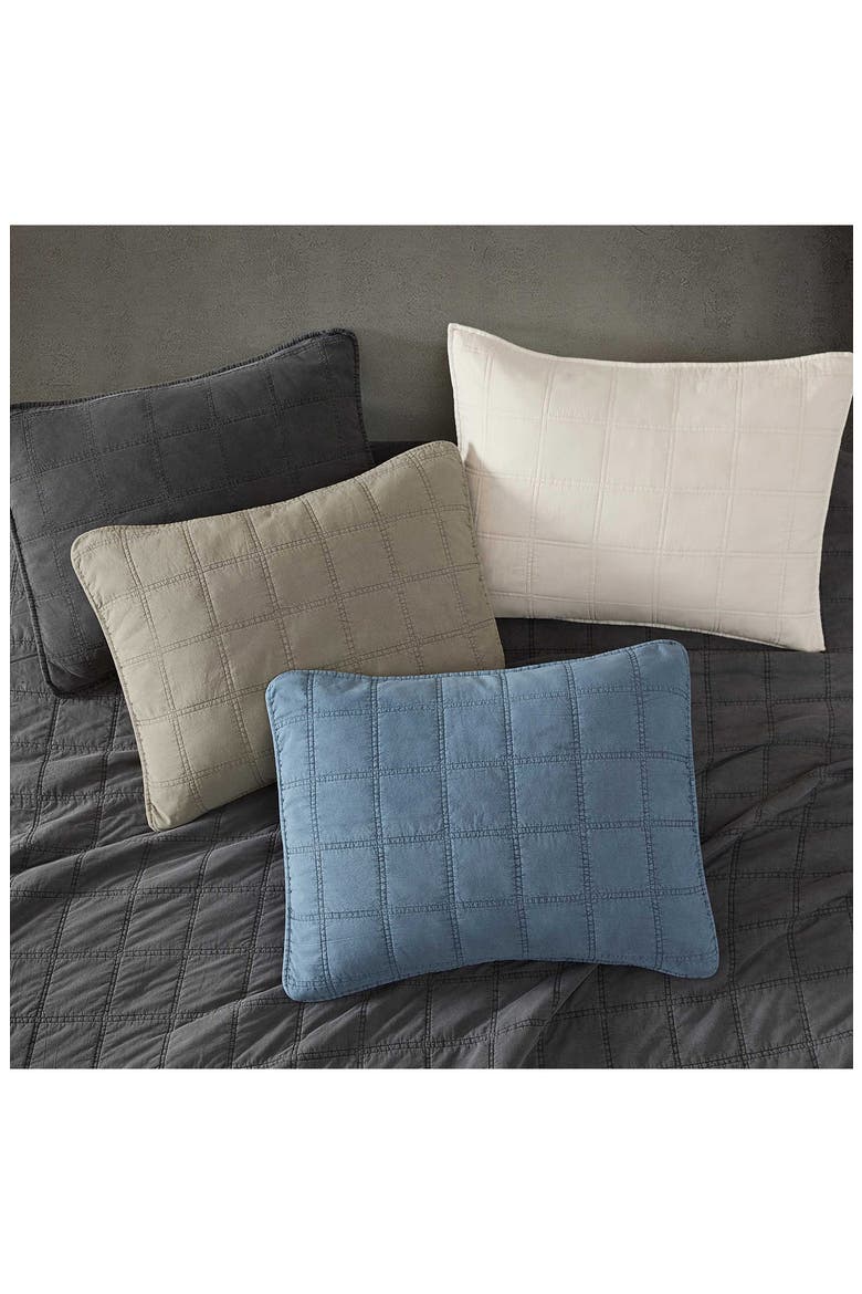 Stonewashed Solid Quilt & Sham Set, Alternate, color, LIGHT BEIGE