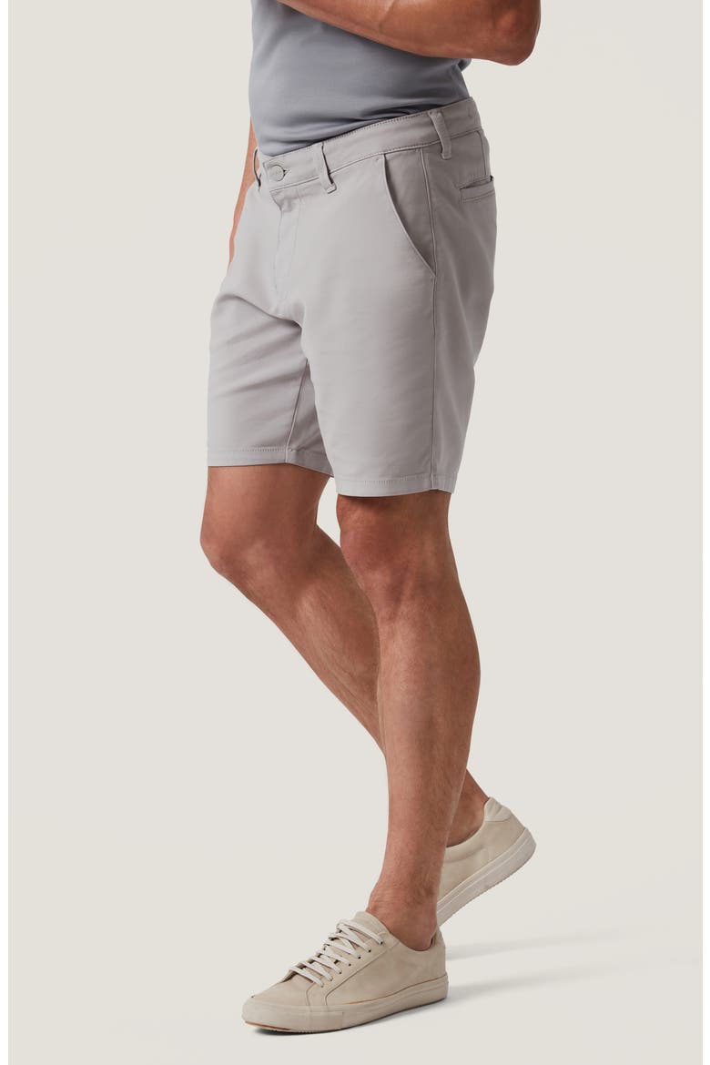 Arizona Slim Fit Flat Front Chino Shorts, Alternate, color, GREY HIGH FLYER
