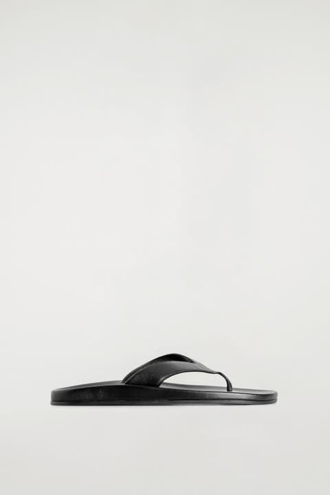 Sculpted Leather Flip Flops