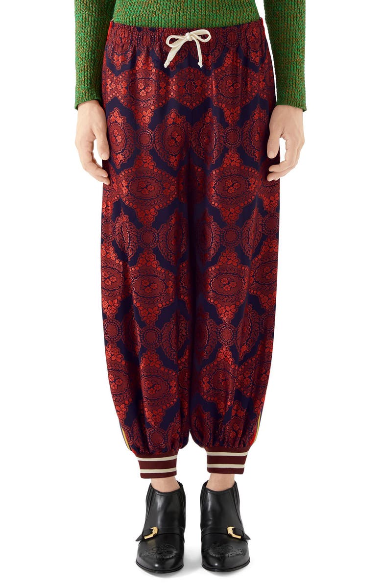 Gucci Mixed Media Track Pants, Main, color, 